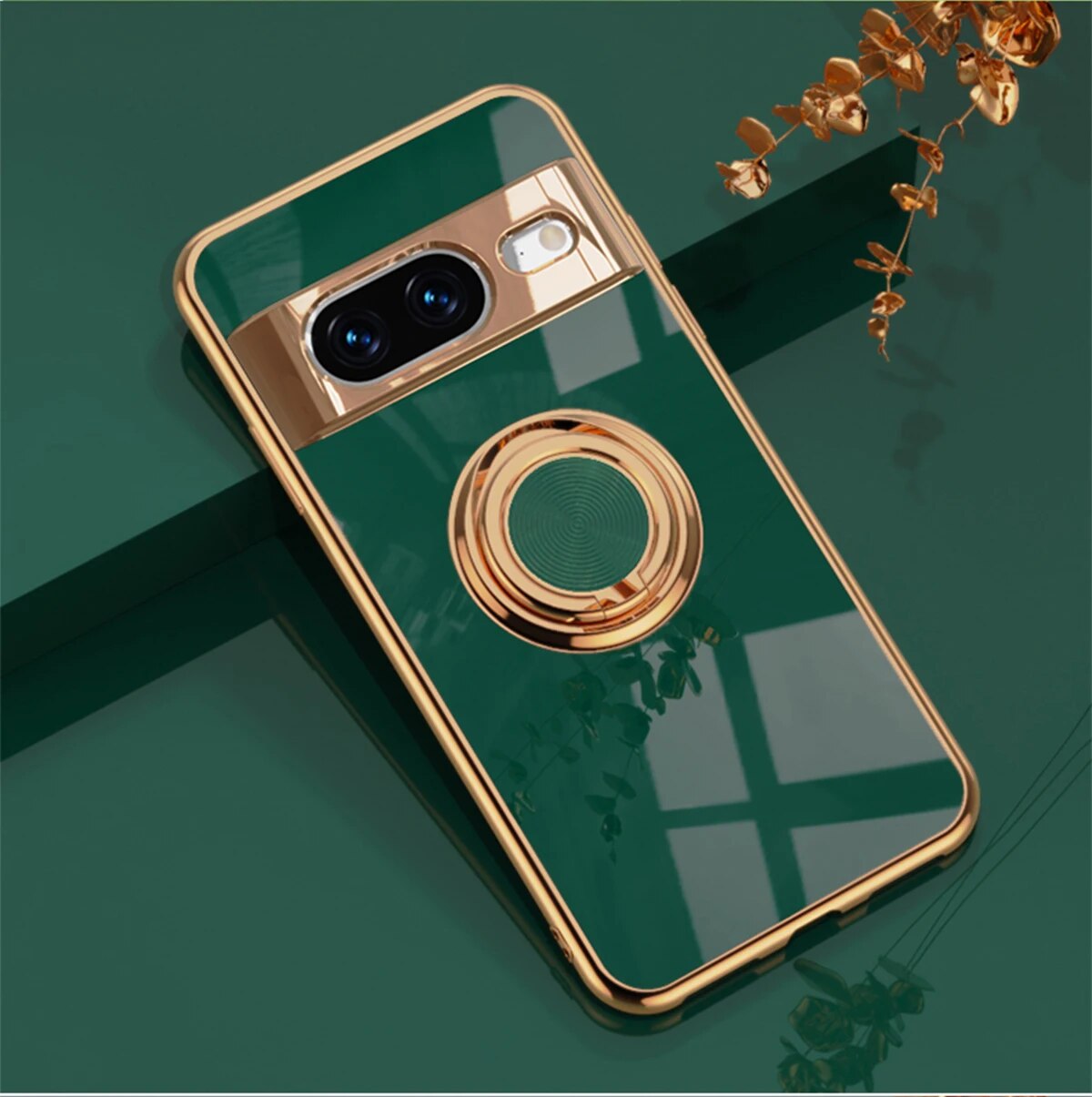 Luxury Electroplating Case with Ring Holder For Google Pixel 8 Series