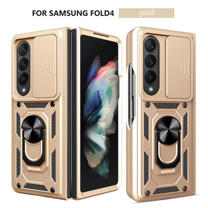 Armor Case with Lens Protection & Stand For Samsung Galaxy Z Fold 4