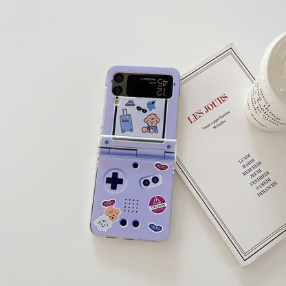 Cartoon Pearl Hand Chain Phone Case For Samsung Galaxy Z Flip 3 5G