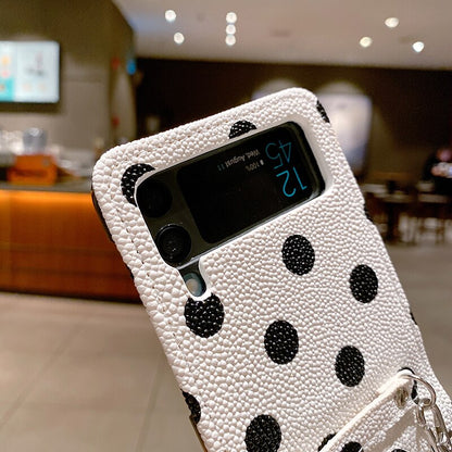 Luxury Wave Point Full Protection Phone Case For Samsung Galaxy Z Flip 3