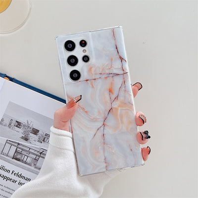 Matte Marble Texture Phone Case For Samsung S22 Series