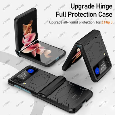 Hinge Full Protect Armor Hard Plastic PC Cover Z Flip4 Flip3