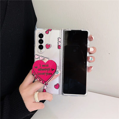 Korea Fashion Love Bracket Phone Cases For Samsung Galaxy Z Fold 3