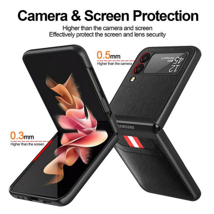 Leather Wallet Card Slot Holder Folding Case for Samsung Galaxy Z Flip 3 5G