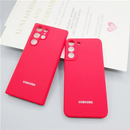 Silky Silicone Cover Soft-Touch Back Protective Housing For Samsung Galaxy S22 
Series