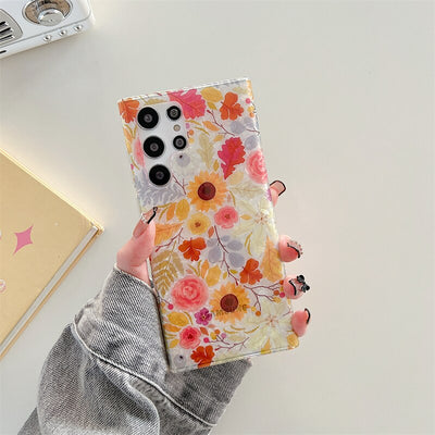 Colorful Flower Shell Pattern Phone Case For Samsung S22 Series