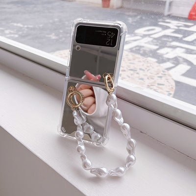 Makeup Mirror Shockproof Phone Case For Samsung Galaxy Z Flip 3 5G