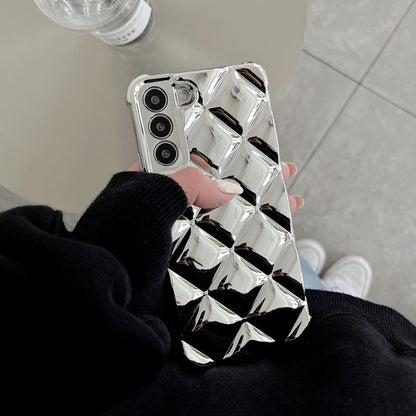 Luxury Plating Reflective Diamond Phone Case For Samsung Galaxy S22 Series