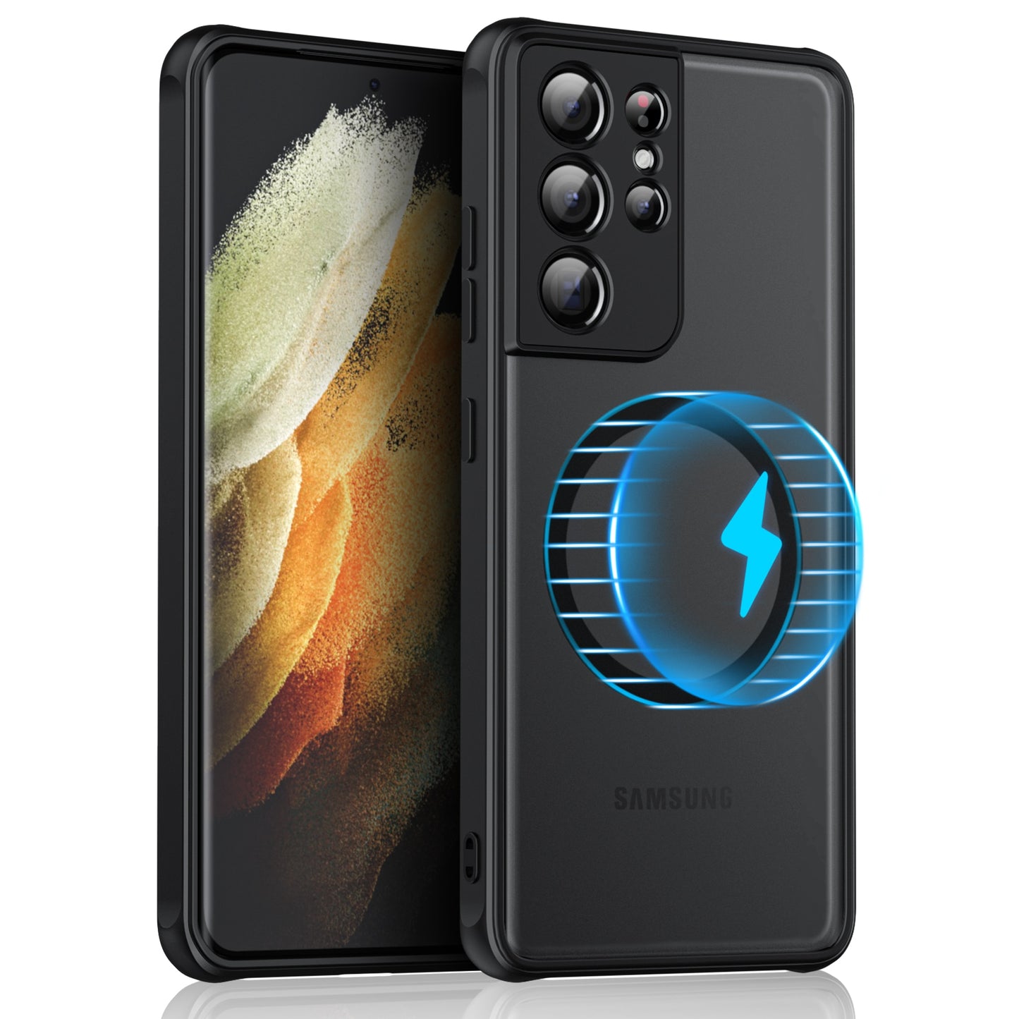 Magnetic Wireless Charging Case for Samsung Galaxy S22 Ultra 5G