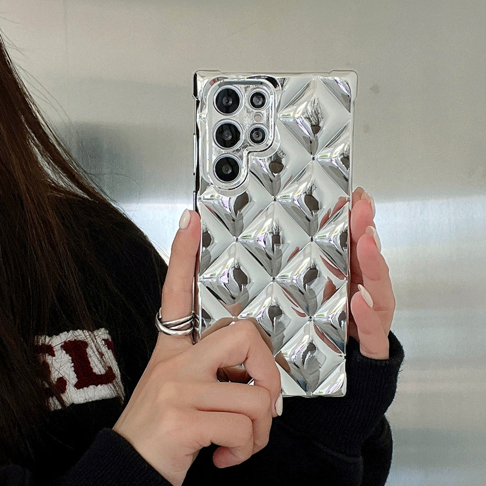 Luxury Plating Reflective Diamond Phone Case For Samsung Galaxy S22 Series