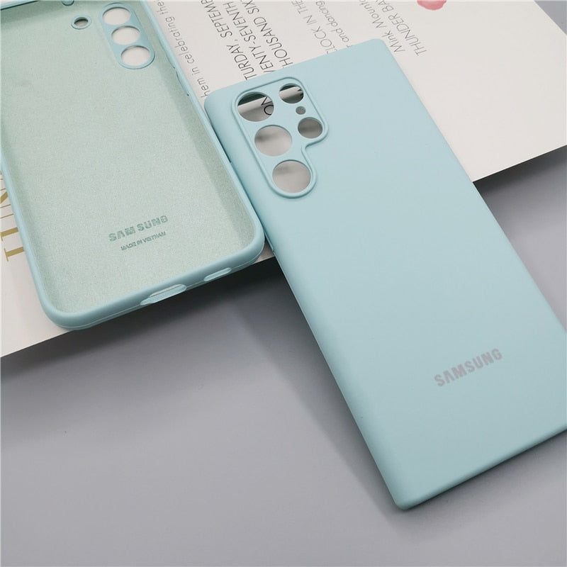 Silky Silicone Cover Soft-Touch Back Protective Housing For Samsung Galaxy S22 
Series