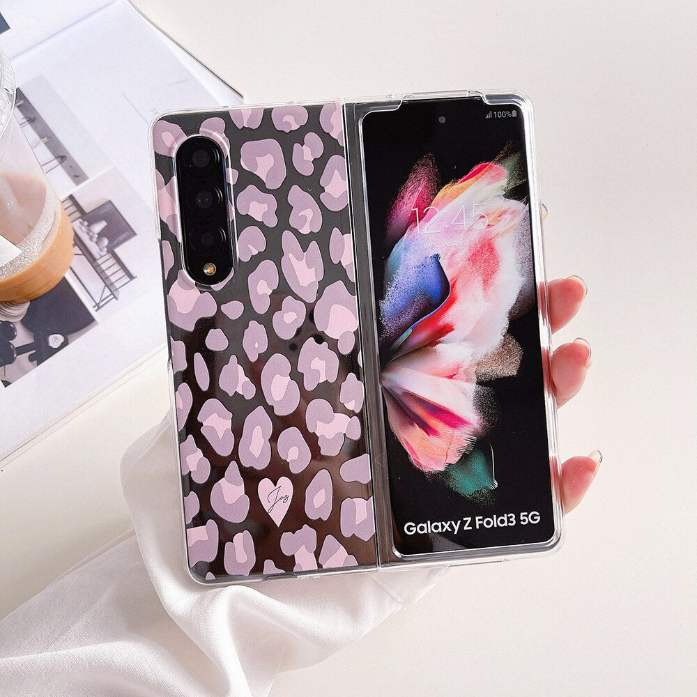 Woman Fashion Leopard Pattern Phone Case For Samsung Galaxy Z Fold 3 5G