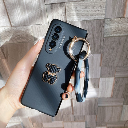 Fashion wrist Bracelet Chain Bear Phone case For Samsung Galaxy Z Fold
