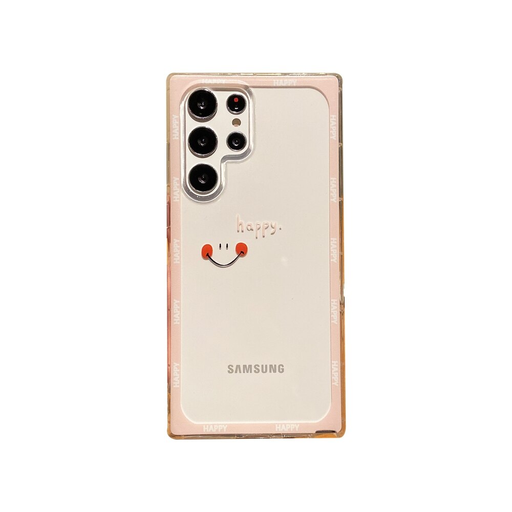 Couple Smile Pink Case For Samsung Galaxy S22 Series