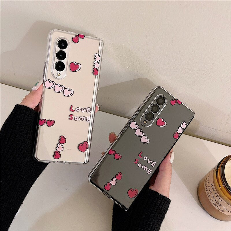 Korea Fashion Love Bracket Phone Cases For Samsung Galaxy Z Fold 3