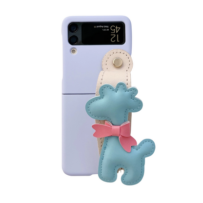 Cute Giraffe Wristband Bracelet Case for Samsung Galaxy Z Flip3 Z  Flip4