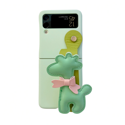Cute Giraffe Wristband Bracelet Case for Samsung Galaxy Z Flip3 Z  Flip4