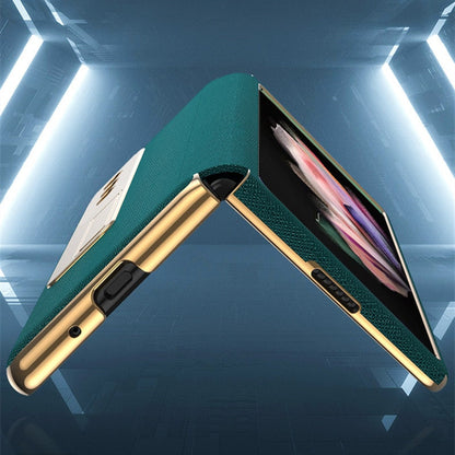 Leather Flip Cover For Galaxy Z Fold 3