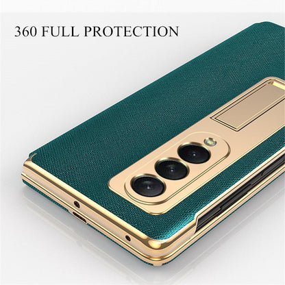 Leather Flip Cover For Galaxy Z Fold 3