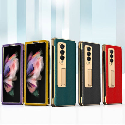 Leather Flip Cover For Galaxy Z Fold 3