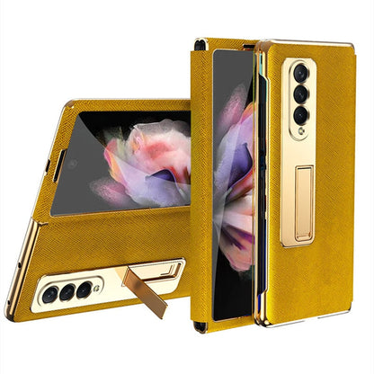 Leather Flip Cover For Galaxy Z Fold 3
