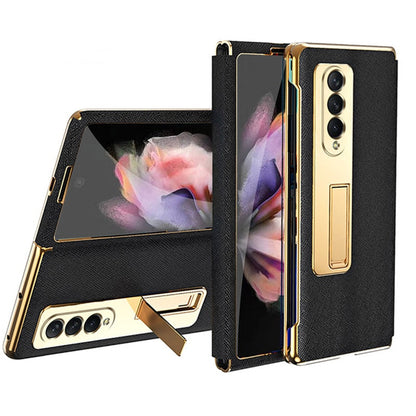 Leather Flip Cover For Galaxy Z Fold 3
