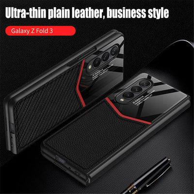 Luxury Leather Cover For Galaxy Z Fold 3