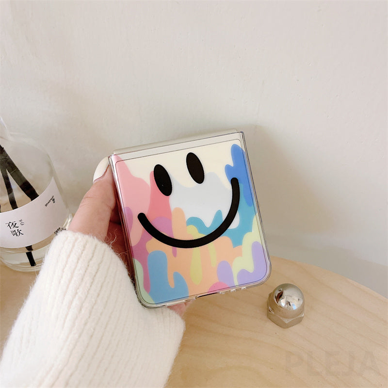 Cute Watercolor Smile Pendant Phone Case For Samsung Galaxy Z Flip 3