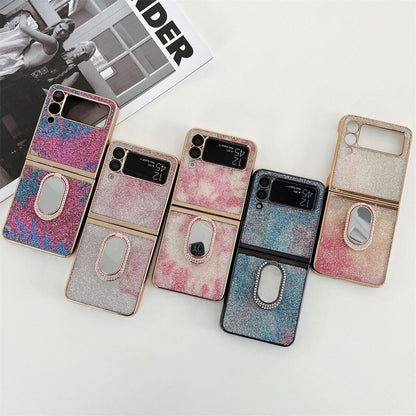 Shining Diamond Mirror Ring Cover For Samsung Galaxy Z Flip 3 5G