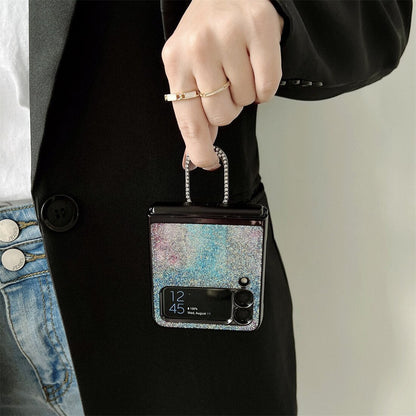 Shining Diamond Mirror Ring Cover For Samsung Galaxy Z Flip 3 5G
