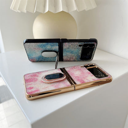 Shining Diamond Mirror Ring Cover For Samsung Galaxy Z Flip 3 5G