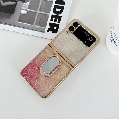 Shining Diamond Mirror Ring Cover For Samsung Galaxy Z Flip 3 5G