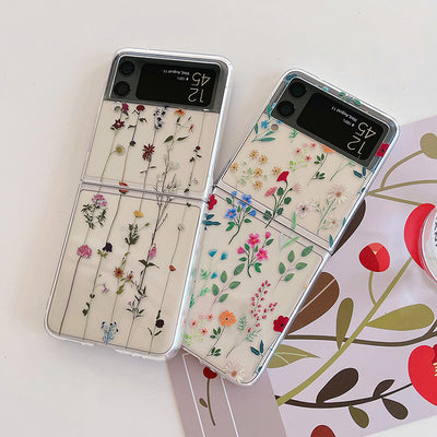 Woman Cute Flowers Phone Case For Samsung Galaxy Z Flip 3 5G