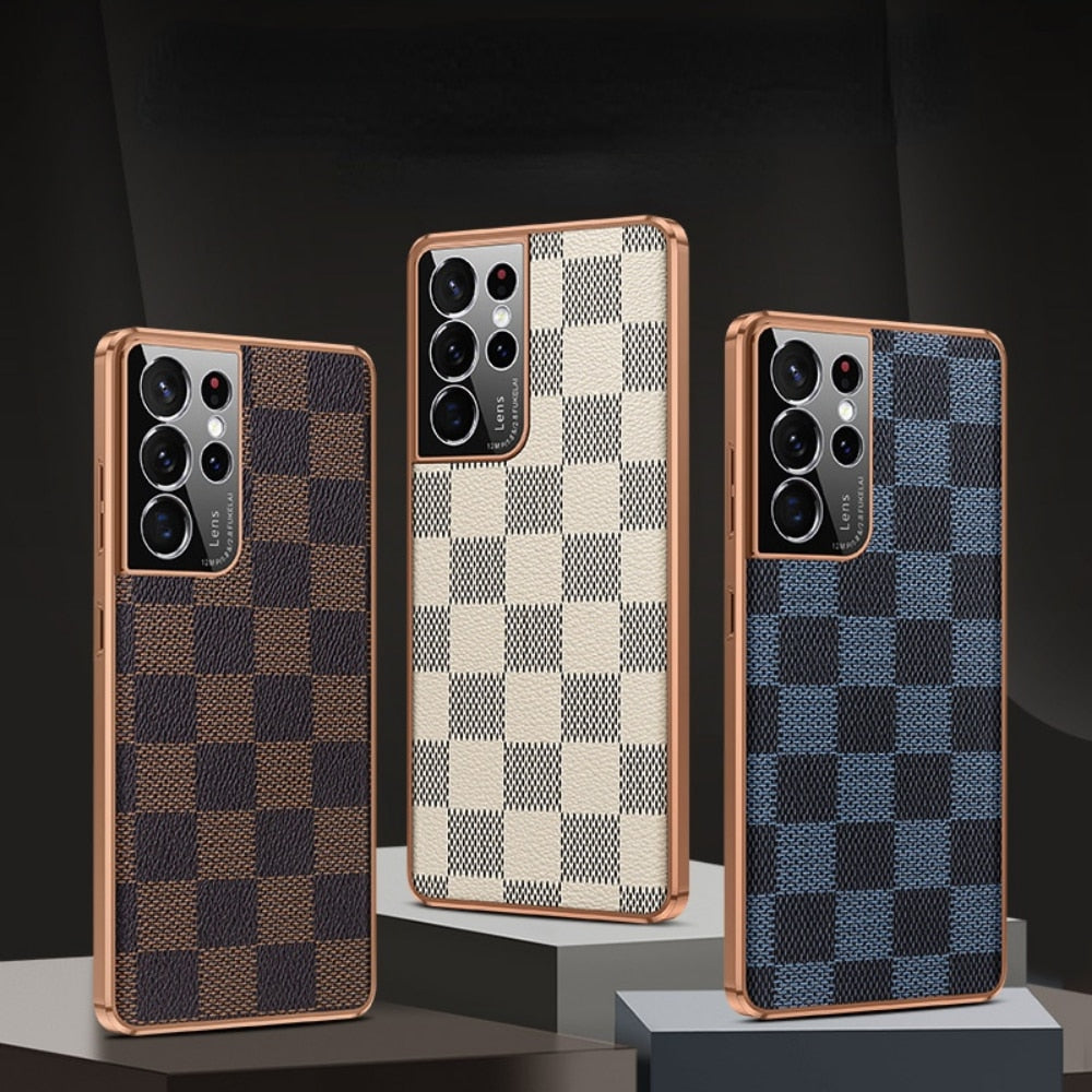 Luxury Leather Case For Samsung Galaxy S22 Series