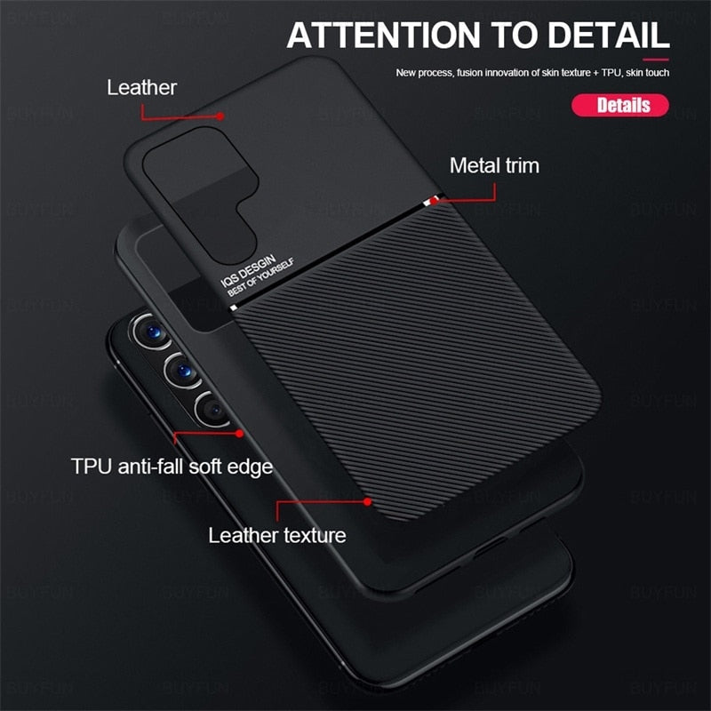 Magnetic Holder Leather Cover For Samsung Galaxy S 22 Series