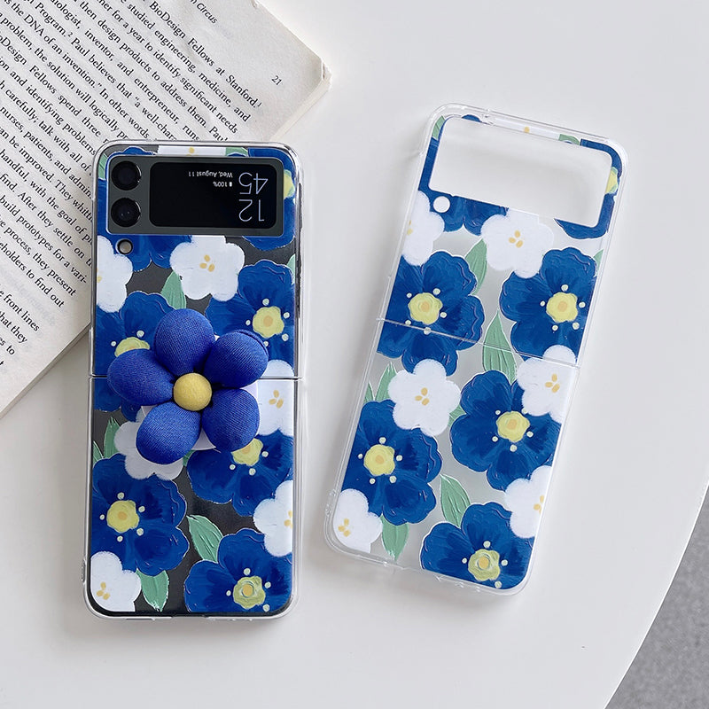 Floral Pattern Phone Case For Samsung Galaxy Z Flip 3 5G