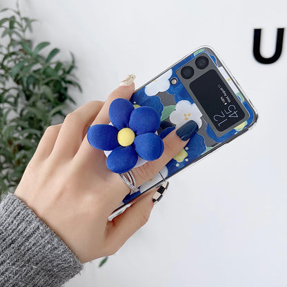 Floral Pattern Phone Case For Samsung Galaxy Z Flip 3 5G