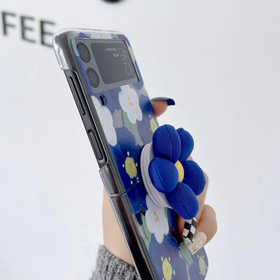 Floral Pattern Phone Case For Samsung Galaxy Z Flip 3 5G