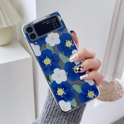 Floral Pattern Phone Case For Samsung Galaxy Z Flip 3 5G