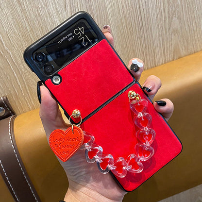 Crystal Love Heart Case For Samsung Galaxy Z Flip 3 5G