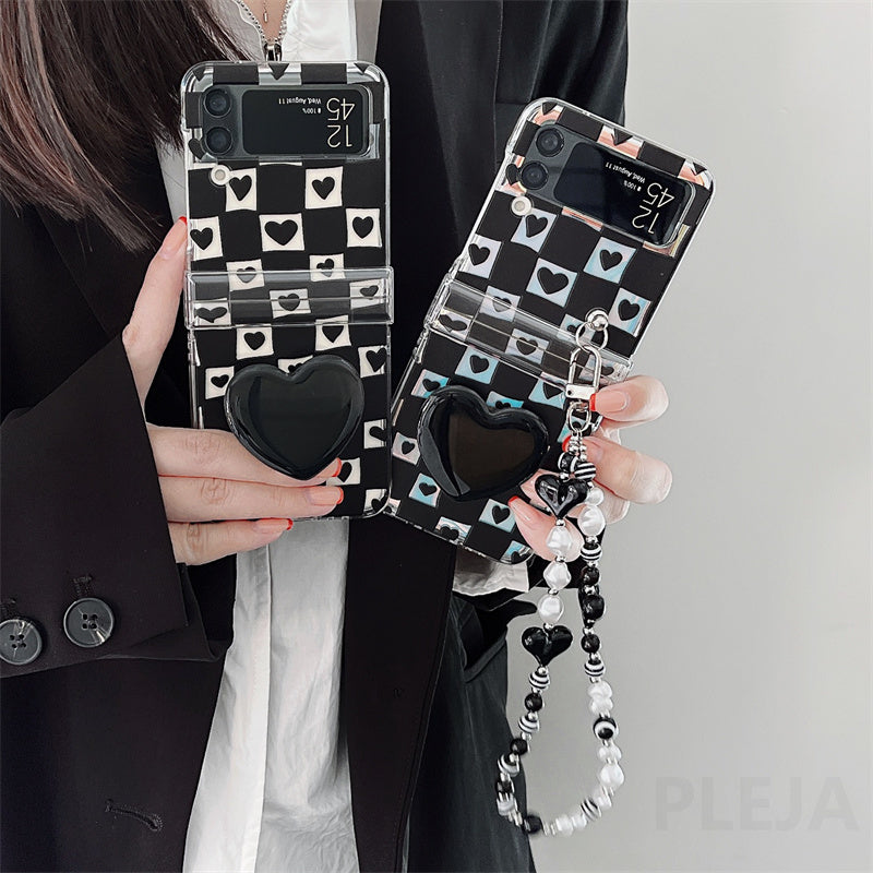 Cute Pearl Bracelet Phone Case For Samsung Galaxy Z Flip 3