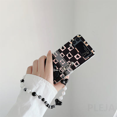 Cute Pearl Bracelet Phone Case For Samsung Galaxy Z Flip 3