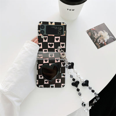 Cute Pearl Bracelet Phone Case For Samsung Galaxy Z Flip 3