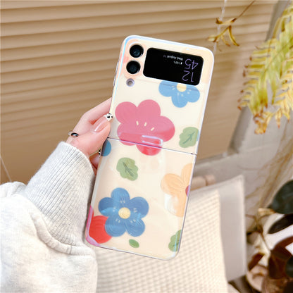 Luxury Blu-ray Flower Soft Silicone Phone Case For Samsung Galaxy Z Flip3