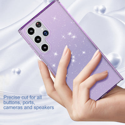 Soft IMD Glitter Anti-Drop Camera and Screen Protection Phone Case for Samsung Galaxy S22 Series