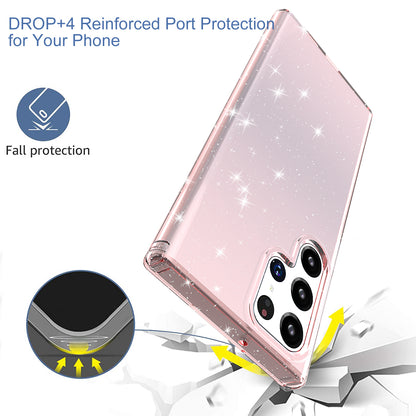 Soft IMD Glitter Anti-Drop Camera and Screen Protection Phone Case for Samsung Galaxy S22 Series