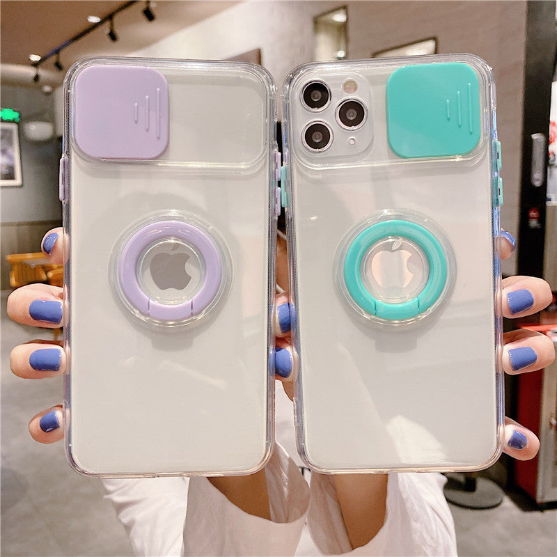 Camera Protection Ring Holder Phone Case For iPhone