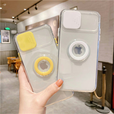 Camera Protection Ring Holder Phone Case For iPhone