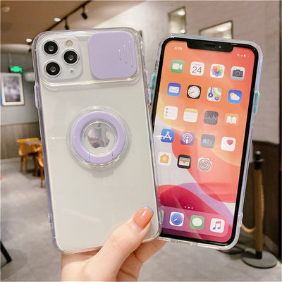 Camera Protection Ring Holder Phone Case For iPhone