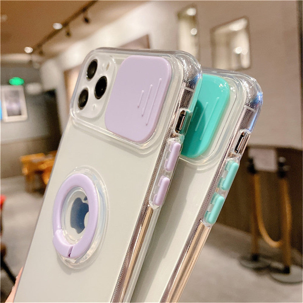 Camera Protection Ring Holder Phone Case For iPhone